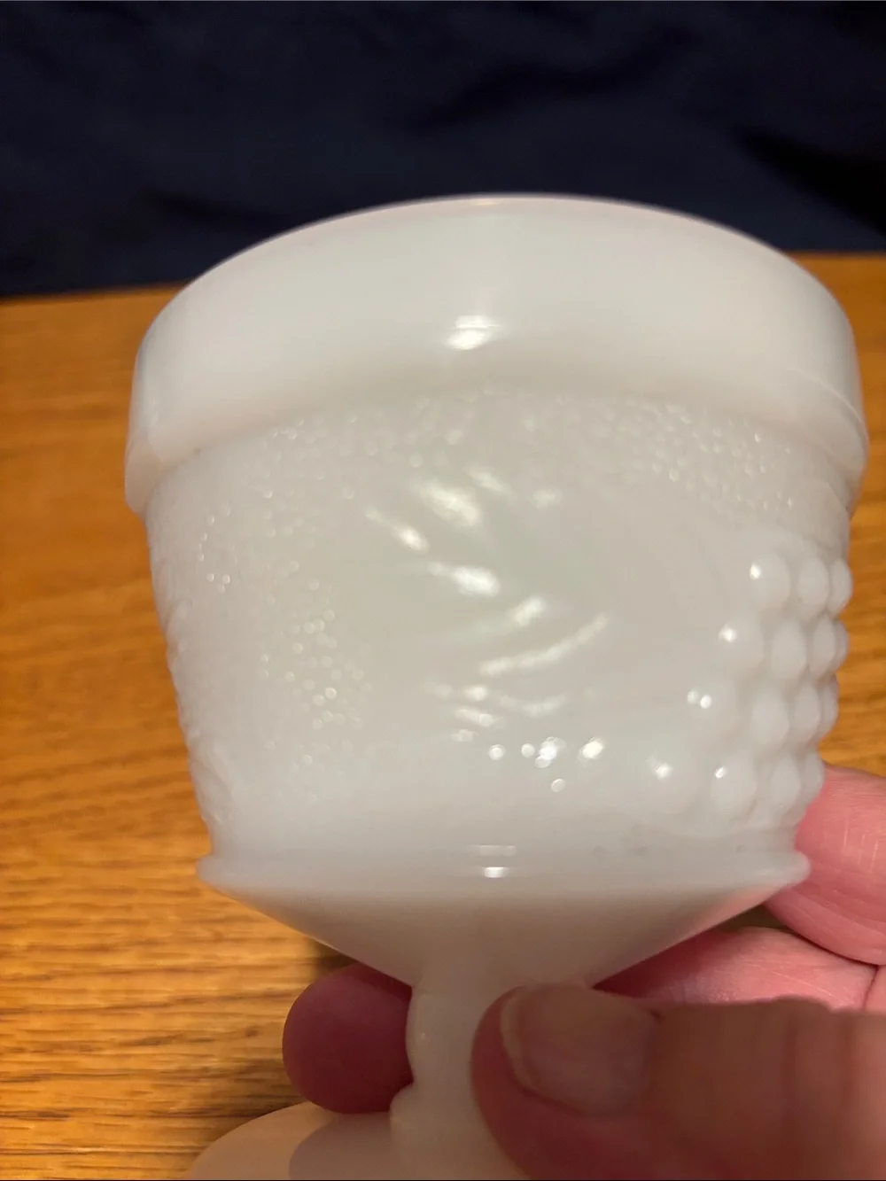 Vintage Anchor Hocking Milk Glass Harvest Grape Dessert Cup